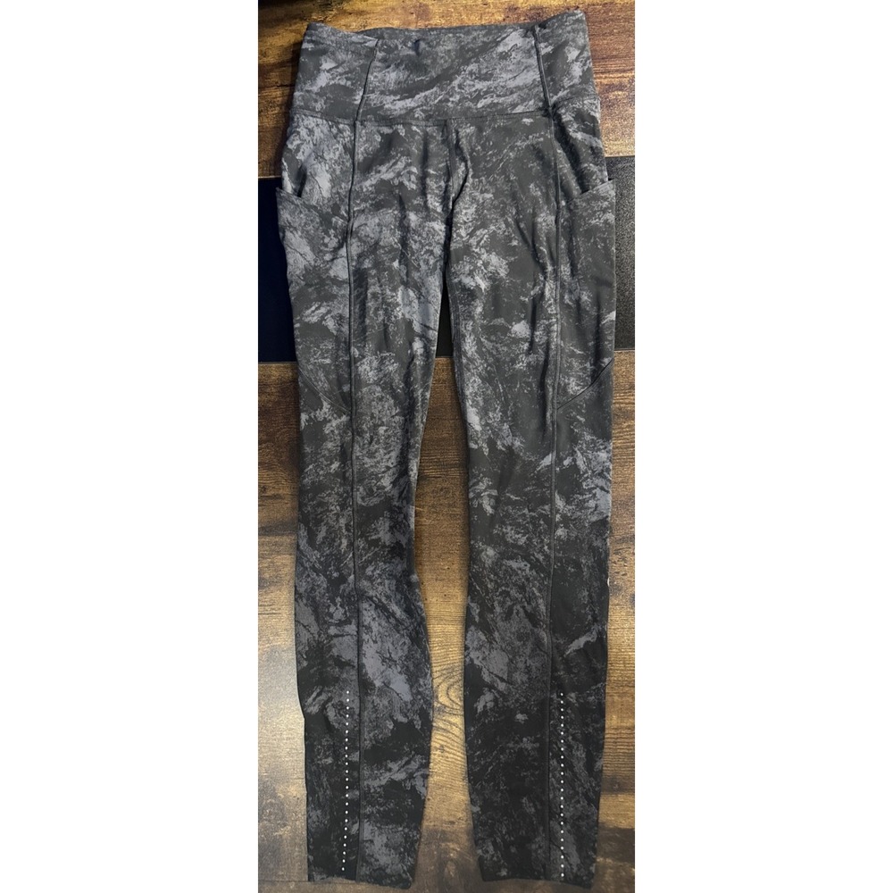Lululemon Fast & Free Tight II 25" *Nulux Incognito Camo Multi Grey Size 4